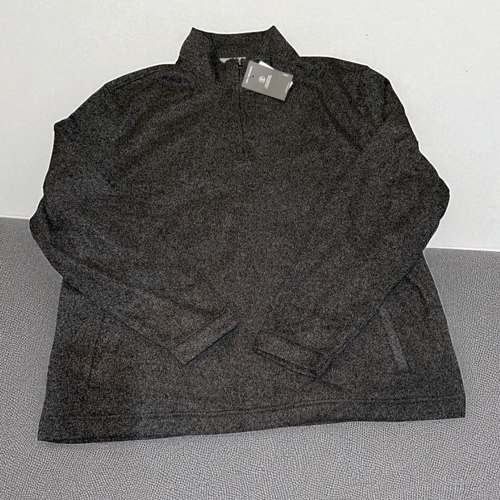 Van Heusen Charcoal Zip-Up Sweater NWT XXL